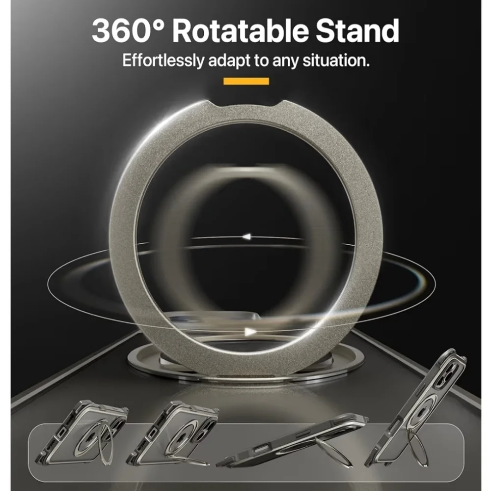 IPhone 16 Pro Case with 360° Stand